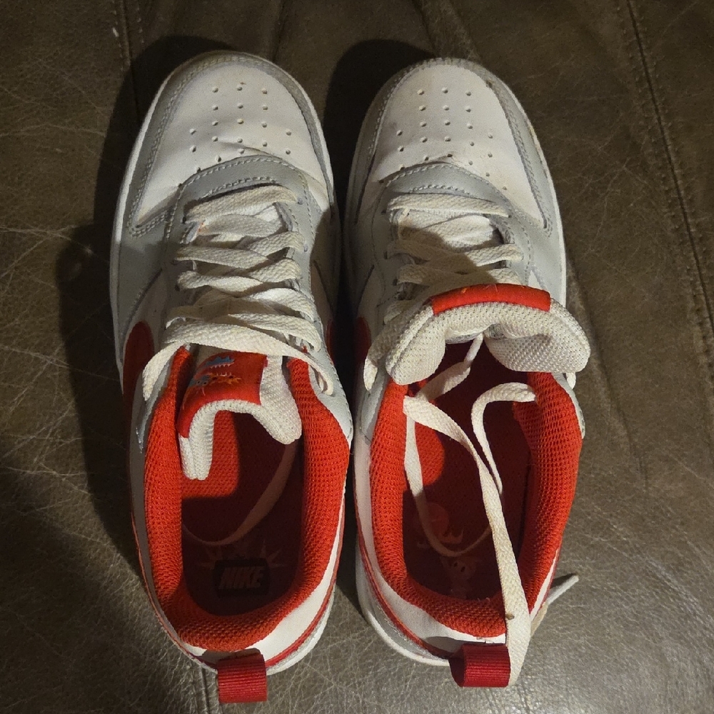Nike Kids Red and White Sneakers